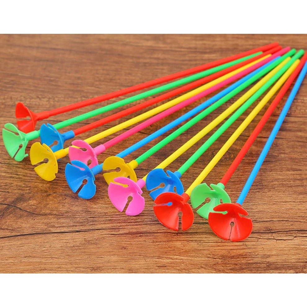 10pcs/pack 27cm Balloons Holder Sticks with Cup Latex Balloon colorful stick PVC Rods Party Supplies(410L) - Image 4