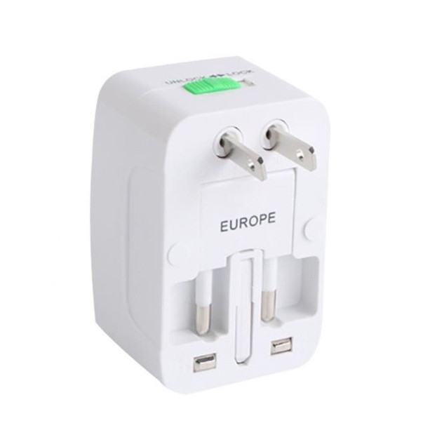 Universal AC Electric Plug Adapter 2 User Ports Word Travel Power Charger Socket Adapter with UK EU US AU Plug(2064L) - Image 9