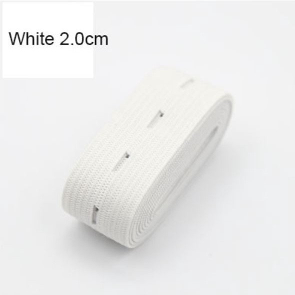 15/20/25/30mm Button Hole Ribbon Elastic Band Trim Buttonhole Pants Waist Adjustable Fabric DIY Sewing 纽扣可调节松紧带(2075L) - Image 12