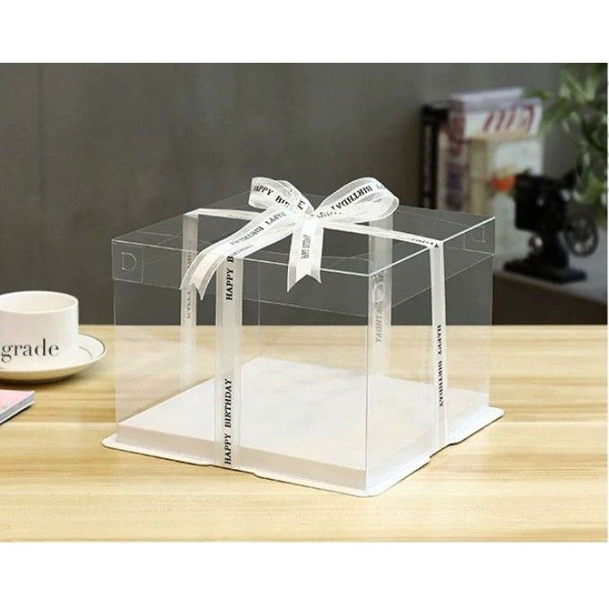 Creative Transparent Cake Boxes packaging Box Valentine Rose Bear Flower Cake Gift Box High-end Flip Cake Packing(907L) - Image 16
