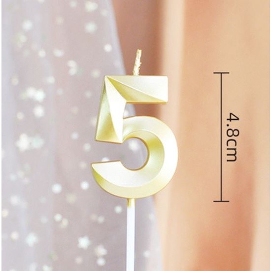 New 0 1 2 3 4 5 6 7 8 9 Cake Topper Kids Girls Boys Baby Party Supplies Decoration Colorful Birthda 数字蜡烛0-9金色钻石(2068L) - Image 17