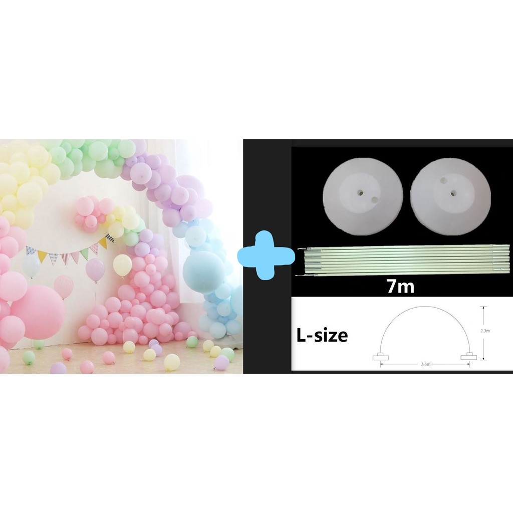 Ruggedized Balloon Arch Kit Wedding Large Set Column Frame Arch/Stand Base+50pcs 10inch 2.3g Candy Balloon(681L) - Image 11