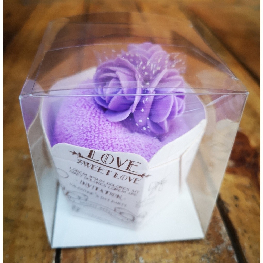 READY IN STOCK 20x20cm Creative Towels Flower Cup Cake Pack Cotton Hand Towels Face Washing Towel Party Gifts(193L) - Image 4
