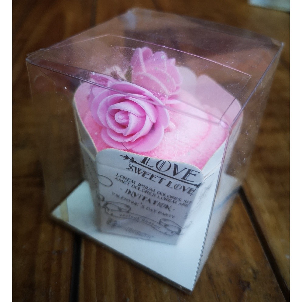 READY IN STOCK 20x20cm Creative Towels Flower Cup Cake Pack Cotton Hand Towels Face Washing Towel Party Gifts(193L) - Image 7