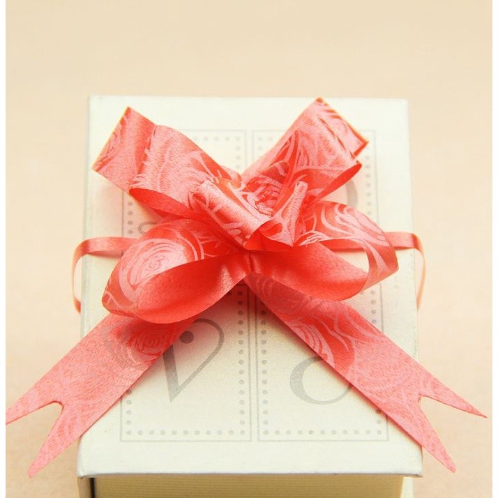 10pcs 12# Christmas Handmade DIY Pre Tied Satin Mini Ribbon (Rose) Gift Package Bow Wedding Crafts Accessories(227L) - Image 8