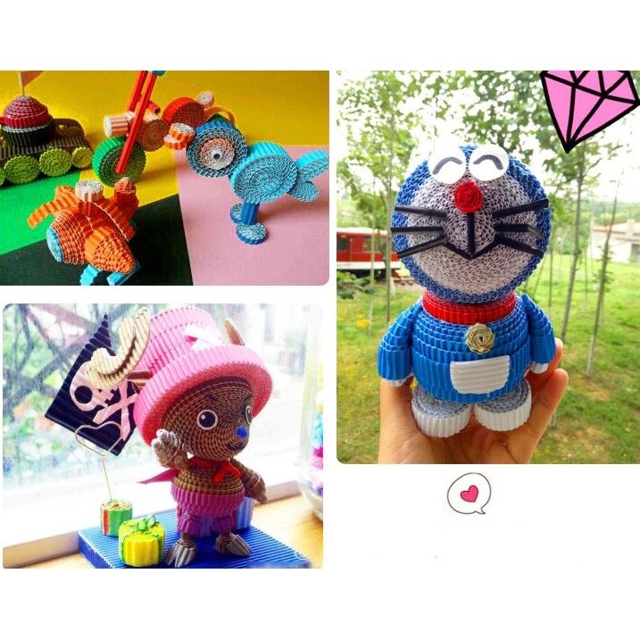 1PC 50*65CM Child DIY Handmade Color Corrugated Art Paper Kids Hand Folded Paper Materials Scrapbook Decorative(1578L) - Image 5