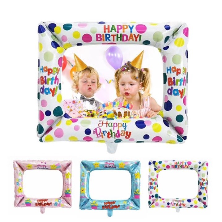 Explosive family photo frame balloon birthday party decoration aluminum film balloon scene decoration props(1579L) - Image 2