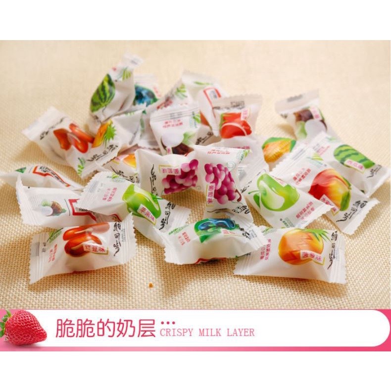 100g Multi-taste wedding candy, fruit flavor, crispy skin, fresh milk ball, milk flavor, rich sandwich fudge(2127L) - Image 6