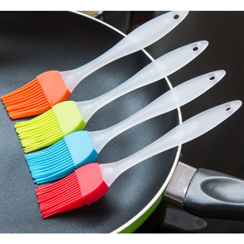 Barbecue Brush Split Type High Temperature Resistant Silicone Oil Brush Cake Baking Cream Cooking Kitchen 手柄硅胶毛刷(2191L)
