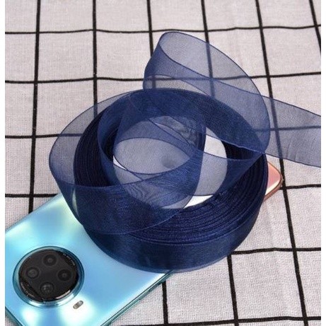 2.5cm 45m Chiffon Organza Ribbon Colorful Tape Satin Ribbons for DIY Handmade Crafts Gift Packaging Wedding Decor(2216L) - Image 5