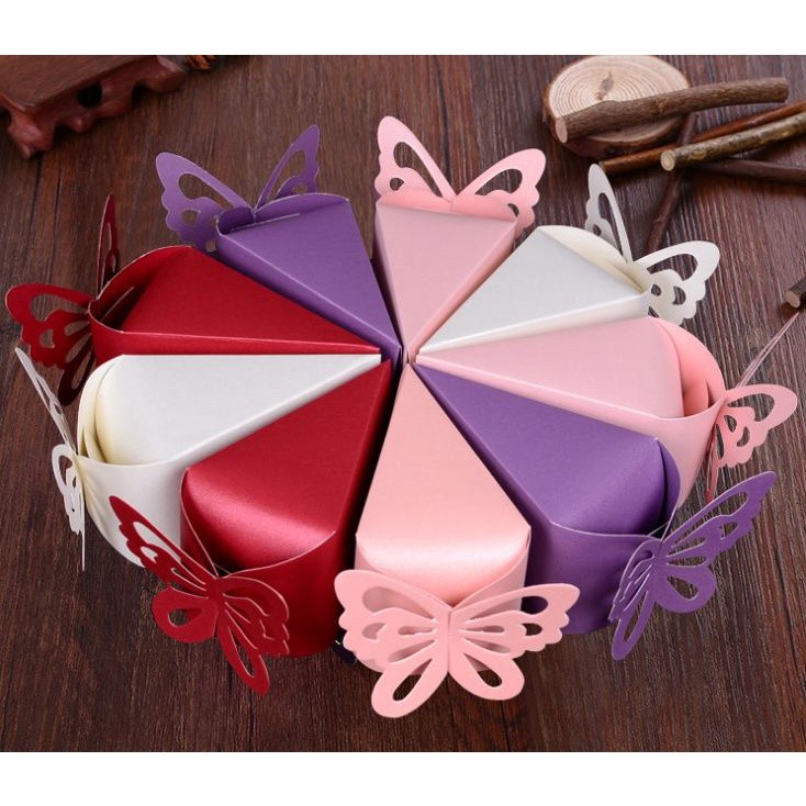 10pcs/lot Butterfly Party wedding candy box wedding Carriage European cake box 蝴蝶蛋糕盒 (209L) - Image 2