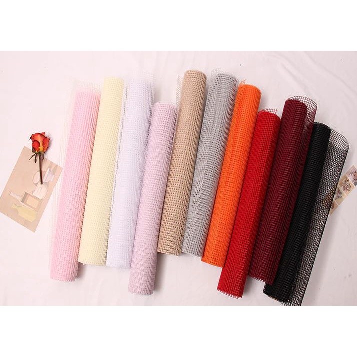 1Yard 50CM Grid Gauze Flower Wrapping Paper DIY Gift Packing Paper Flowers Bouquet Wrapping Paper Florist (1586L) - Image 2