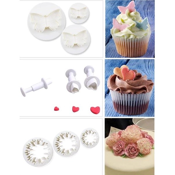 33pcs/set Sugarcraft Cake Decorating Tool Set Fondant Plunger Cutters Cake Tools(307L) - Image 4