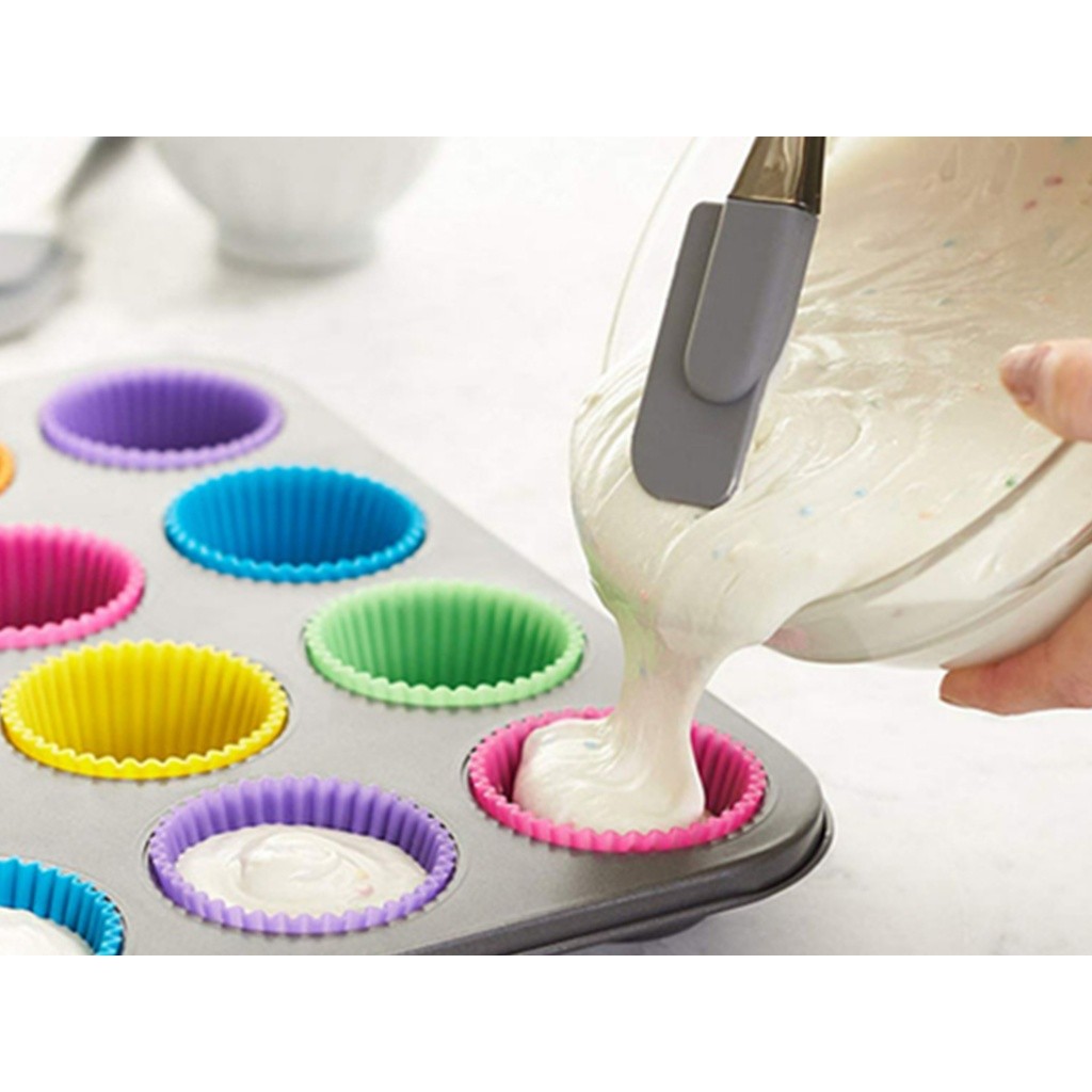 Many Kinds Silicone Cupcake Mold Cake Muffin Baking Bakeware Nonstick Silicone Hear Flower 硅胶蛋糕模具(2177L) - Image 2