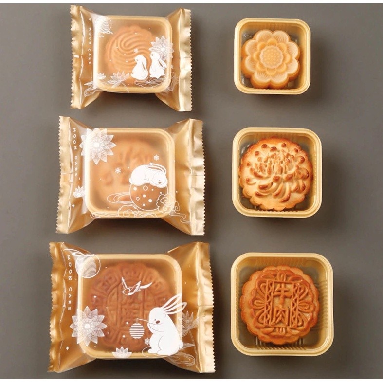 100Pcs Cake Packaging Wrapper For Moon Rabbit Baking Point Food Bag DIY Plastic Clear Gift Bag 中秋流心月饼包装袋(2229L) - Image 15