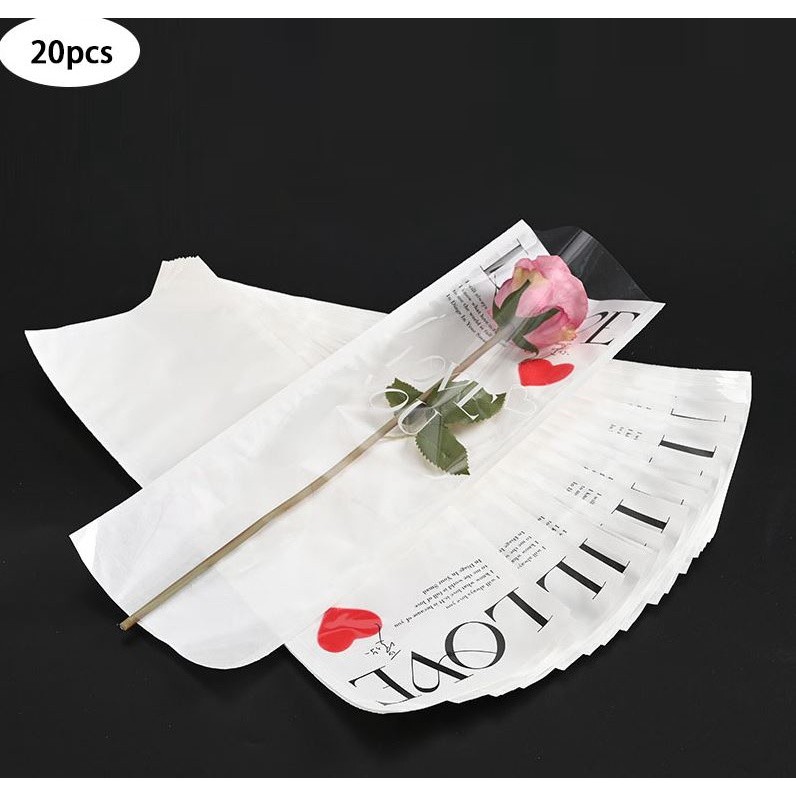 20pcs Lot Single Rose Flower Packaging Bag Gift Wrapping Paper Wedding Floral Package Valentine's Day Decor(2246L) - Image 11