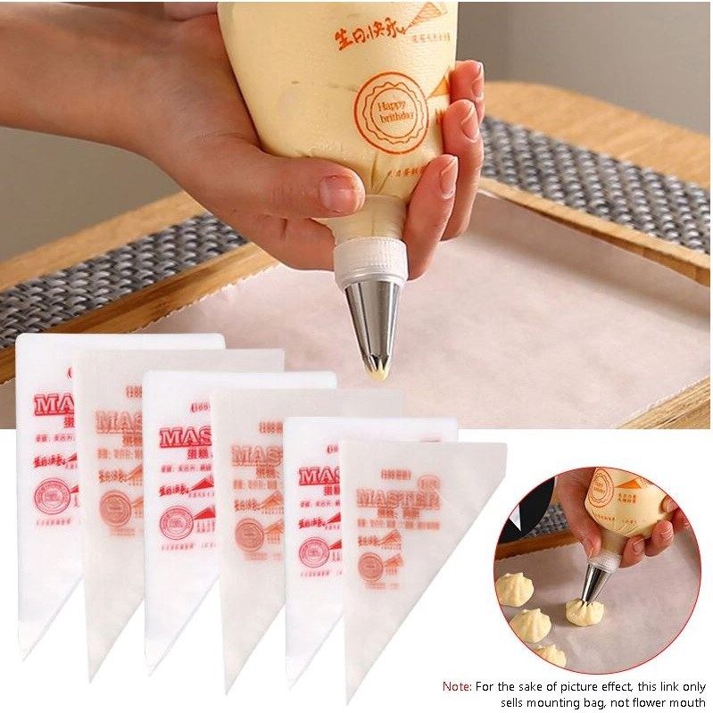 50/100 PCS Baking Decorating Bag For Baking Cake Tool Disposable Piping Bag Icing Nozzle Fondant Cake (1271L)