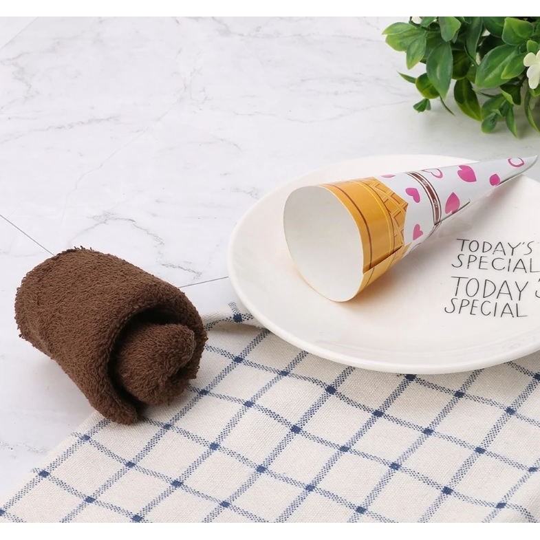 READY IN STOCK 1pc/lot Ice Cream Towel Soft Gift Towel birthday gift cake towel ice cream towel(185L) - Image 7