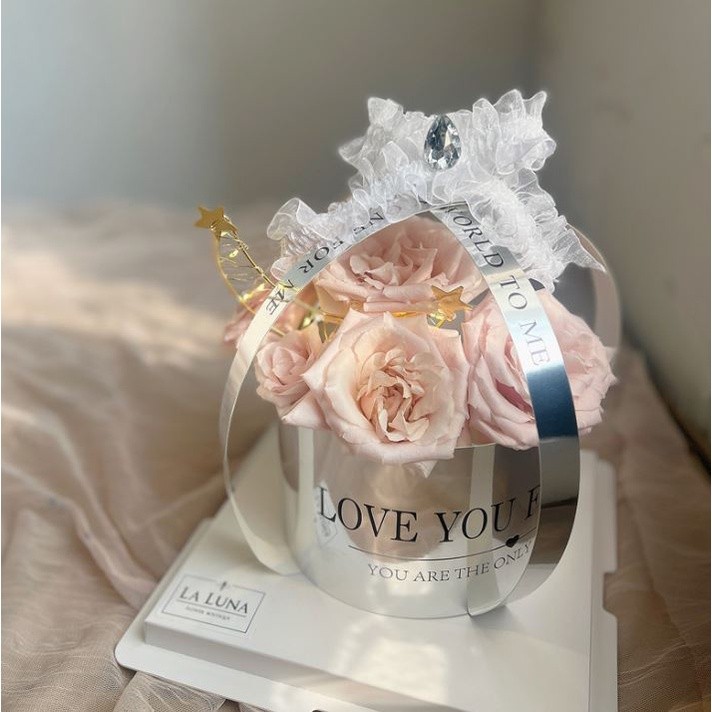 Bronzing Silver Universe Love You Cake Surrounding Cake Insert High-end bright gold bright silver Valentine's Day (2088) - Image 3