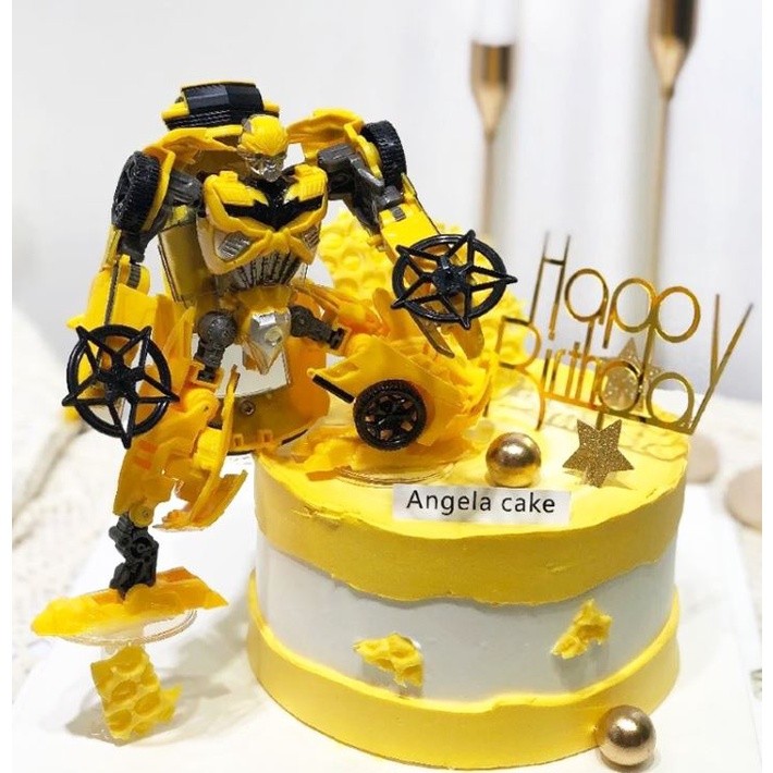 Transformers Anime Cartoon Figure Kawaii Bumblebee Optimus Prime Action Doll Car Model Children Toys Cake Decor (2121L) - Image 5