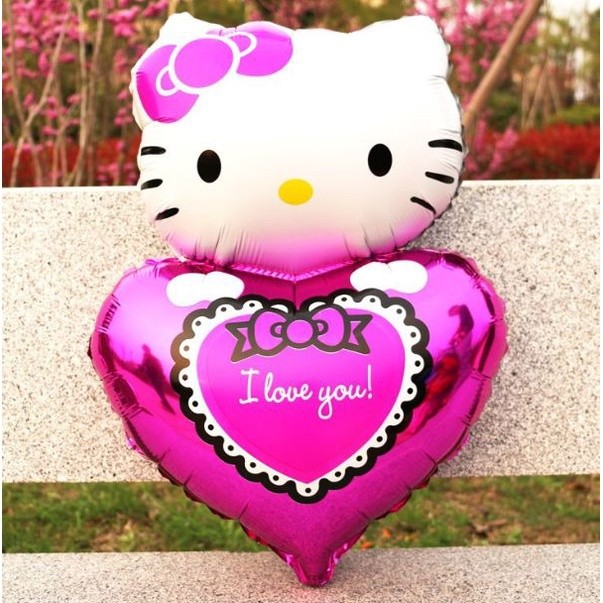 14inch Mini Hello Kitty Foil Balloon Birthday Party Decoration Running KT Baby Shower Wedding Balloon Supplies(163L) - Image 3