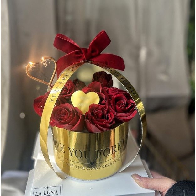 Bronzing Silver Universe Love You Cake Surrounding Cake Insert High-end bright gold bright silver Valentine's Day (2088) - Image 6