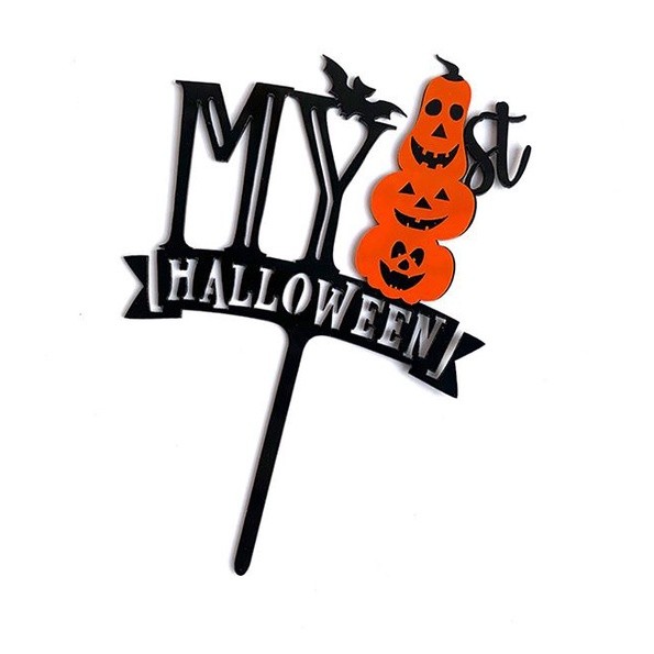 Creative Cake Decoration Acrylic Happy Halloween Cake Toppers Spider Pumpkin Witch Scray Cupcake Toppers Halloween(979L) - Image 15