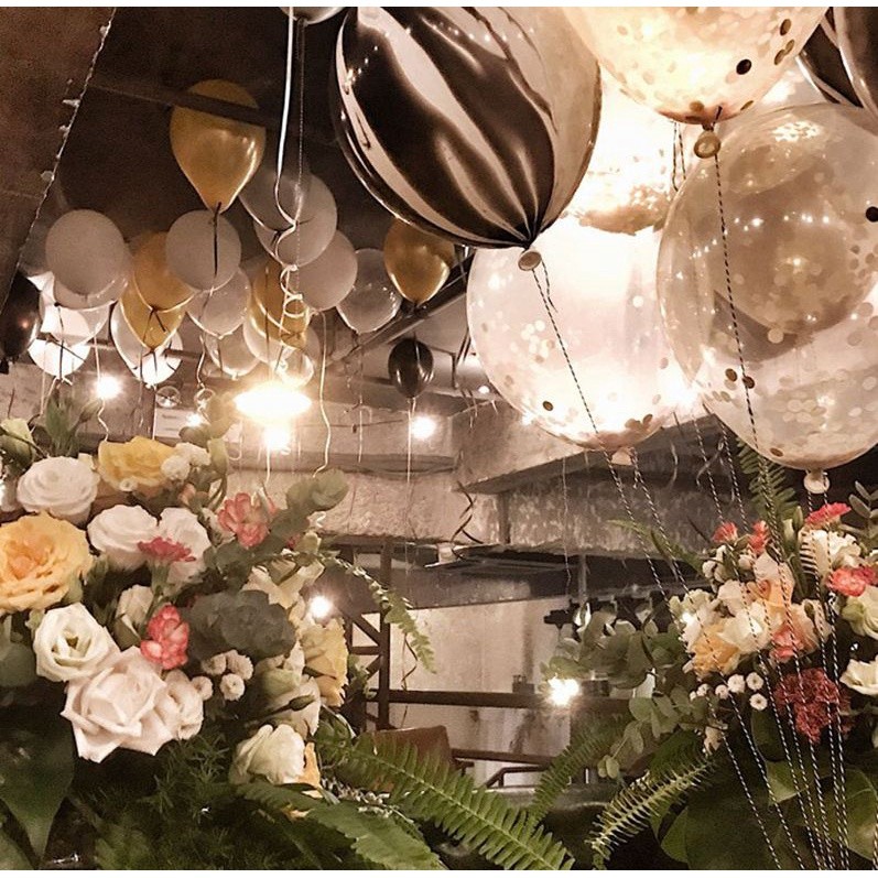 20pc /12-inch latex rose gold balloon set wedding birthday party agate sequins balloon decoration(308L)