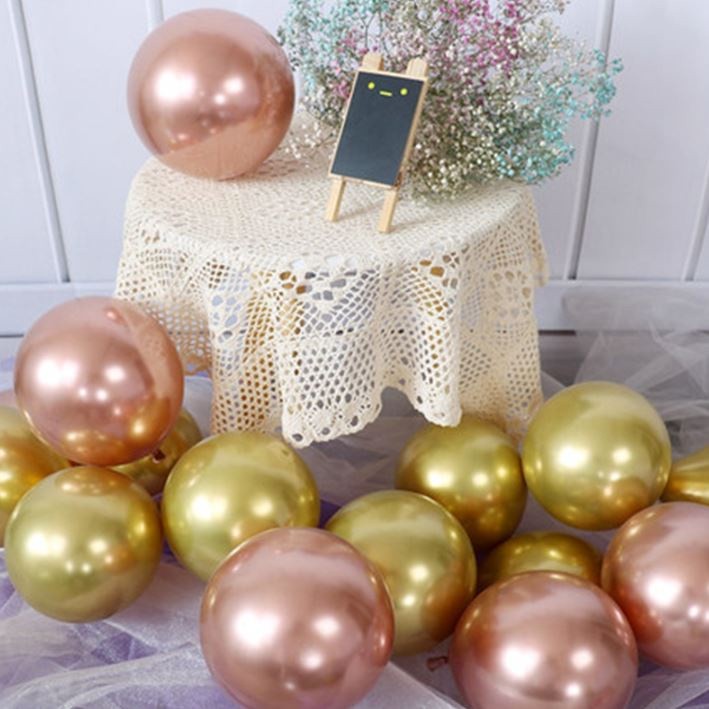 100Pcs 10Inch 1.8g Latex Balloon Pearlescent Metallic Balloon for Birthday Party Wedding Decoration (2103L) - Image 4