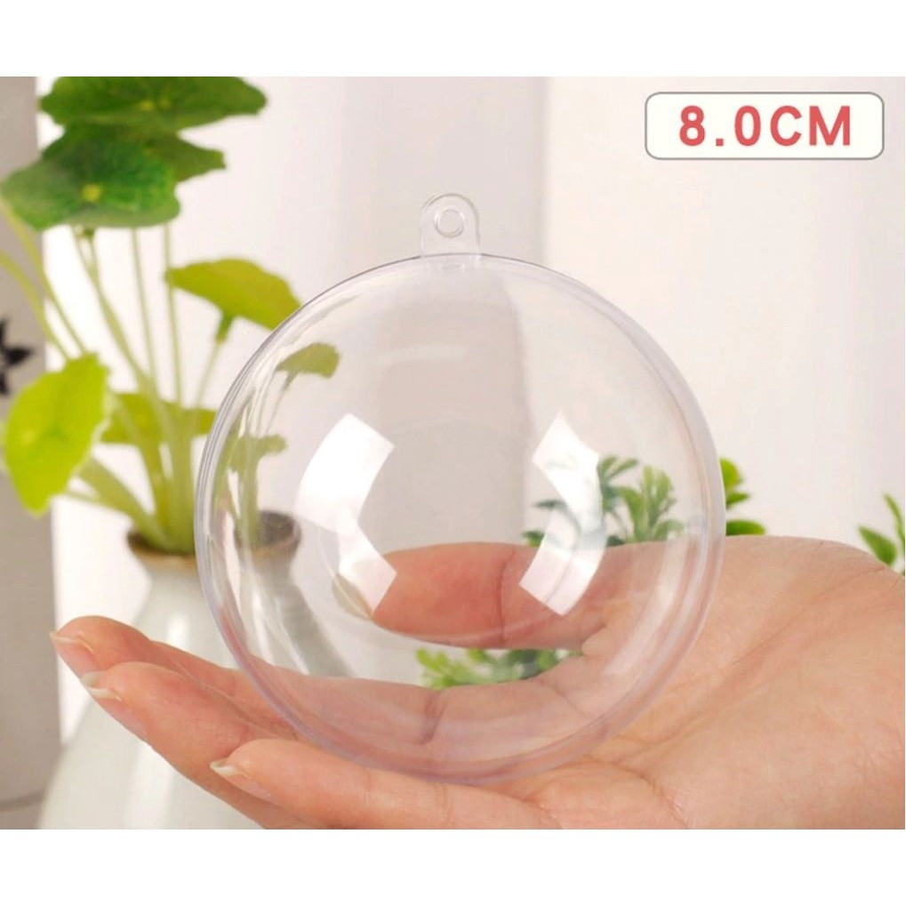 3/4/5/8/10/11/12/14/16/20cm Christmas Tress Ball Transparent Plastic Baubles Christmas Baubles Sphere Fillable (323L) - Image 14