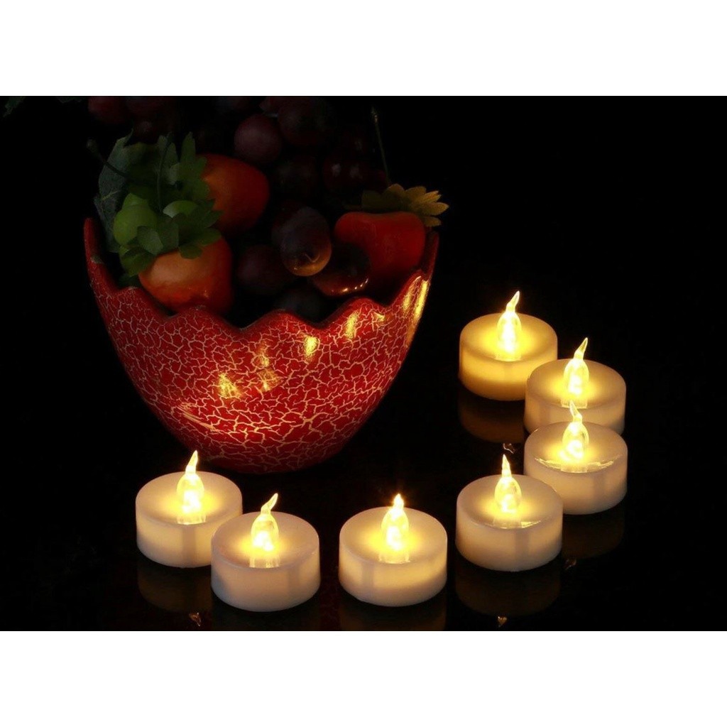 Battery Operated Flameless Led Small Candle Battery Powered Tea Lamp Flashing Christmas Wedding Wedding (1096L) - Image 3