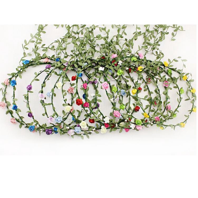 2yards Silk Leaf-Shaped Handmake Artificial green Leaves For Wedding Decoration DIY Wreath Gift Scrapbooking绿叶藤条树叶(851L) - Image 7