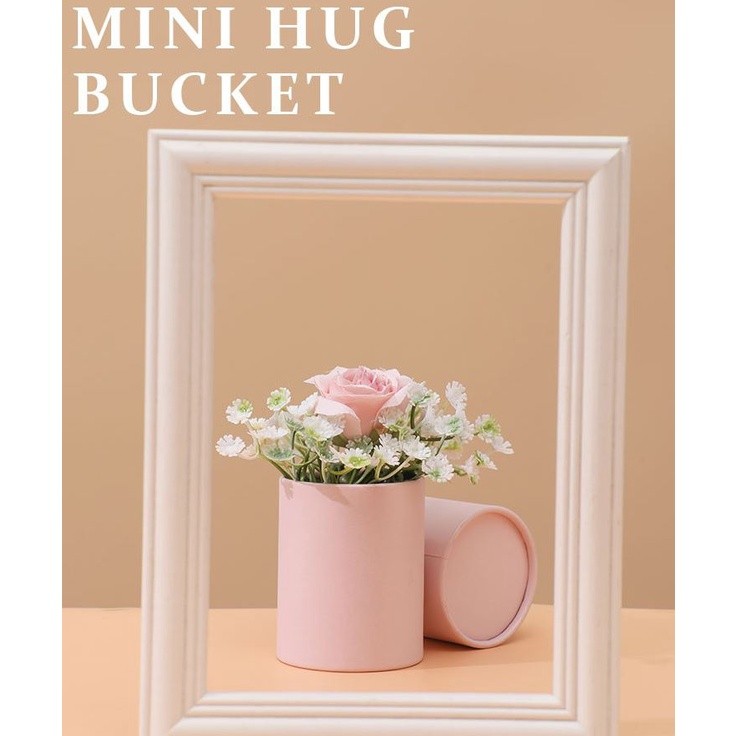 Presents Box Bouquet Mini Paper Packing Case Lid Hug Bucket Vase Replacement Florist Gift Storage Boxes (1524L) - Image 3