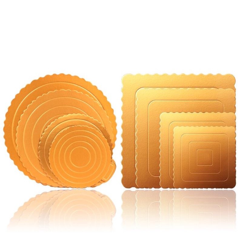 Mousse Cake Boards Paper Cupcake Dessert Displays Tray Gold Cake Board Paper Base Pastry Baking(1485L) - Image 6