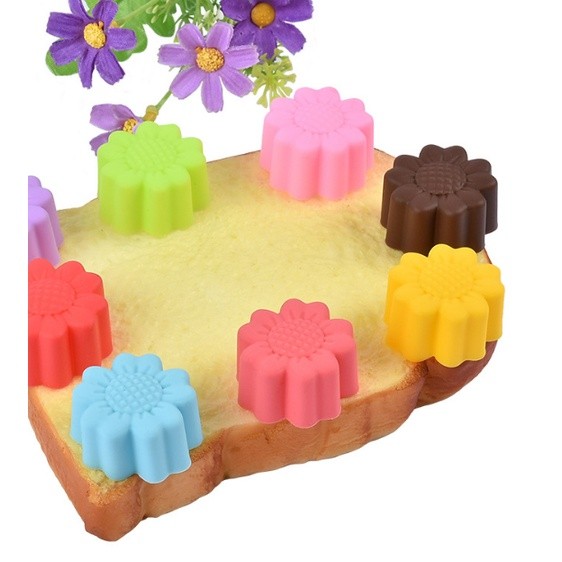 Many Kinds Silicone Cupcake Mold Cake Muffin Baking Bakeware Nonstick Silicone Hear Flower 硅胶蛋糕模具(2177L) - Image 9