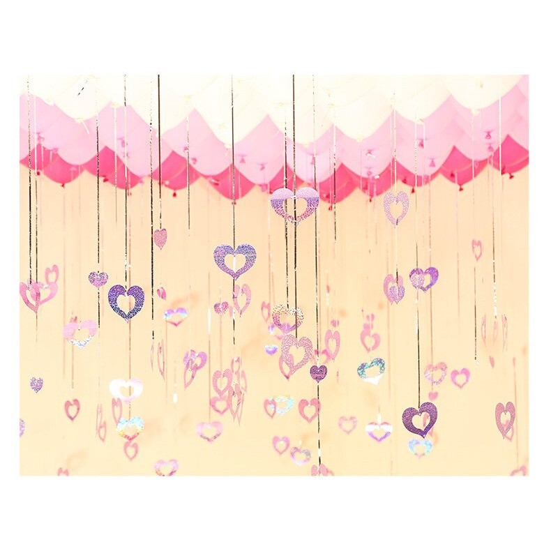 Laser balloon pendant decoration sequins love word stars rain silk ornaments birthday wedding room(177L) - Image 2