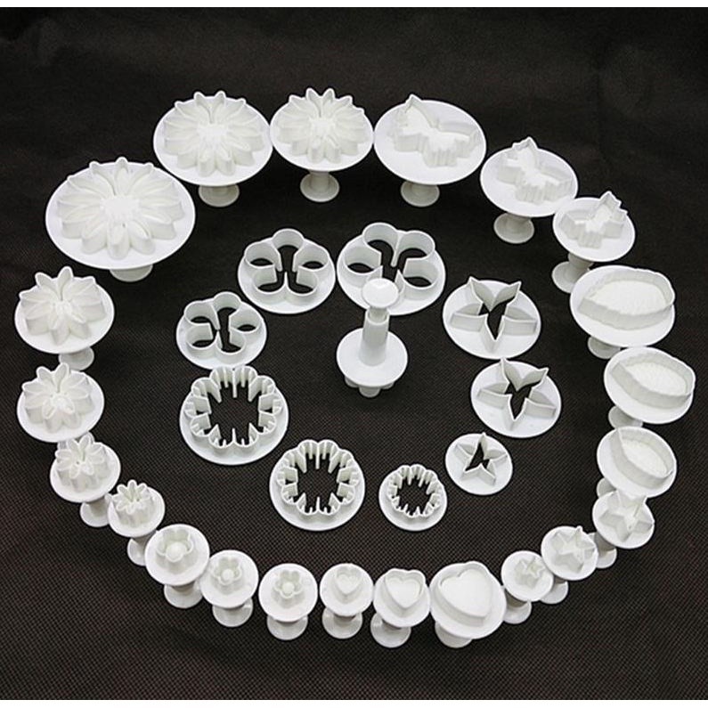 33pcs/set Sugarcraft Cake Decorating Tool Set Fondant Plunger Cutters Cake Tools(307L) - Image 3