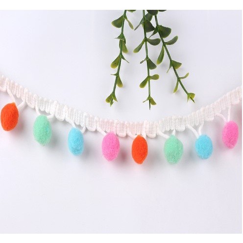 1yard Pom Pom Trim Ball Ribbon MINI Pearl Pompom Fringe Ribbon Sewing Lace Kintted Fabric Handmade 高弹毛球花边(1548L) - Image 16