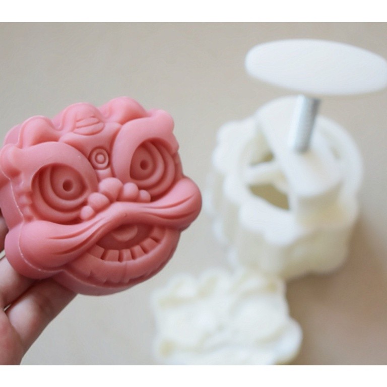 25g/75g 3D Mooncake Mold National Tide Style Lion Patterns comal para tortillas Molds Press Cookie Mould 醒狮月饼模具(2202L) - Image 5