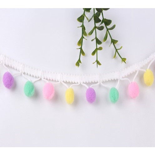 1yard Pom Pom Trim Ball Ribbon MINI Pearl Pompom Fringe Ribbon Sewing Lace Kintted Fabric Handmade 高弹毛球花边(1548L) - Image 9