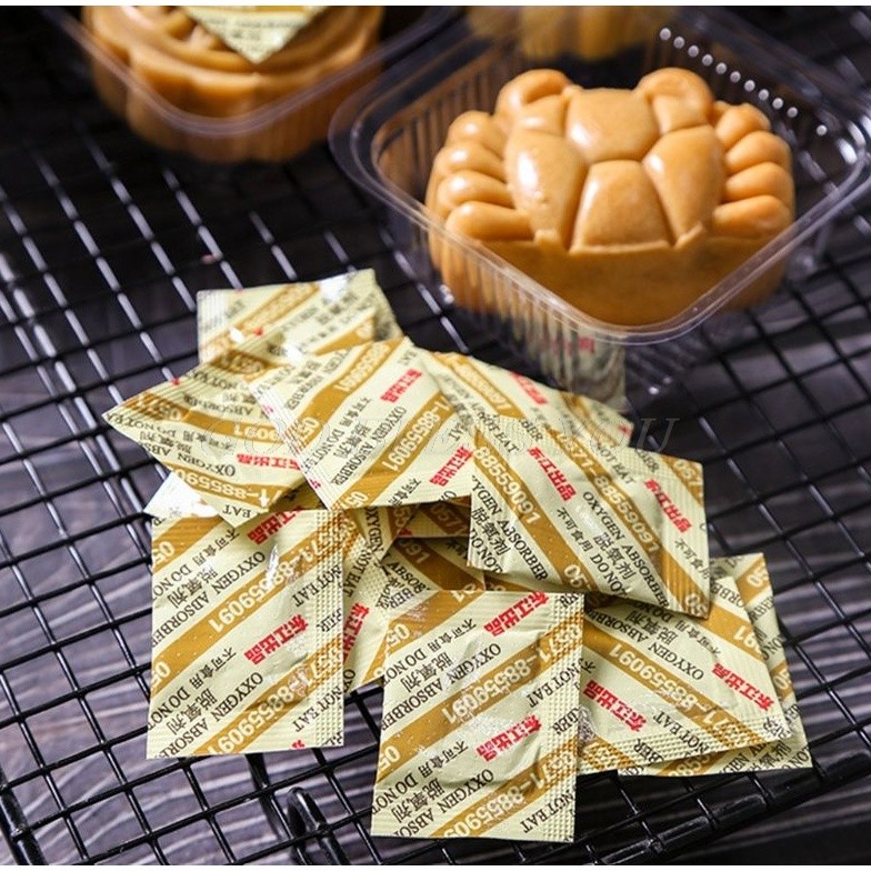 100/200/300Bags Deoxidant 30cc Oxygen Absorbers for Mooncake Long Term Food Grade Storage Saver CO2 Absorber食品干燥剂(2232L)