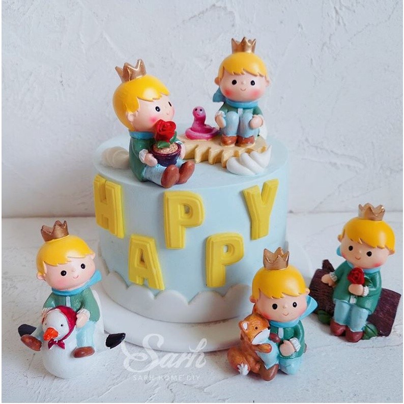 Lovely Little Prince Children Kid Happy Birthday Cake Topper Wedding Party Supplies Baby Shower Girl Boy Fox (935L) - Image 2