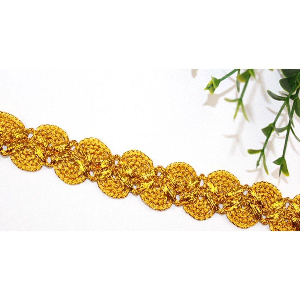 1yard 2cm Round Fabric Lace Trim Ribbons for Wedding Party Decoration Cloth Crafts Sewing Accessories 波浪窗帘花边(2145L) - Image 5