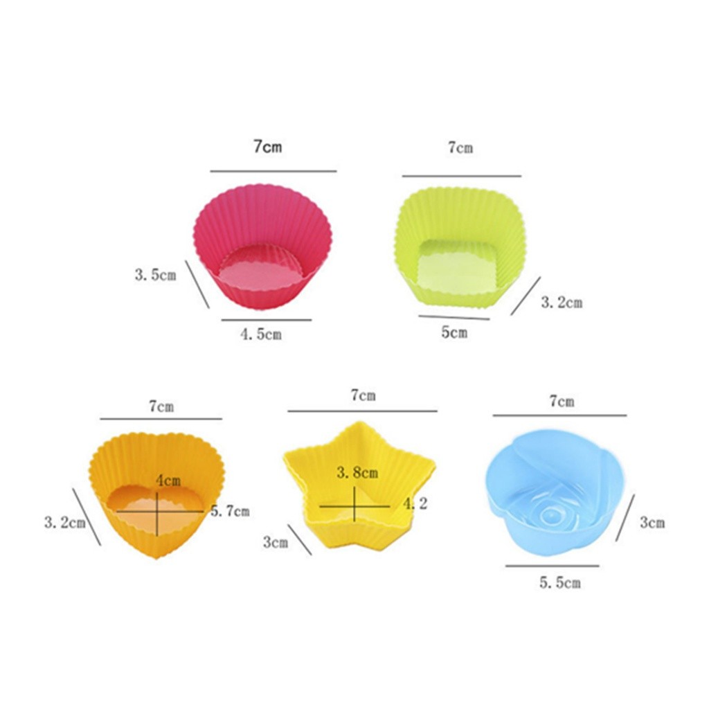 Many Kinds Silicone Cupcake Mold Cake Muffin Baking Bakeware Nonstick Silicone Hear Flower 硅胶蛋糕模具(2177L) - Image 4
