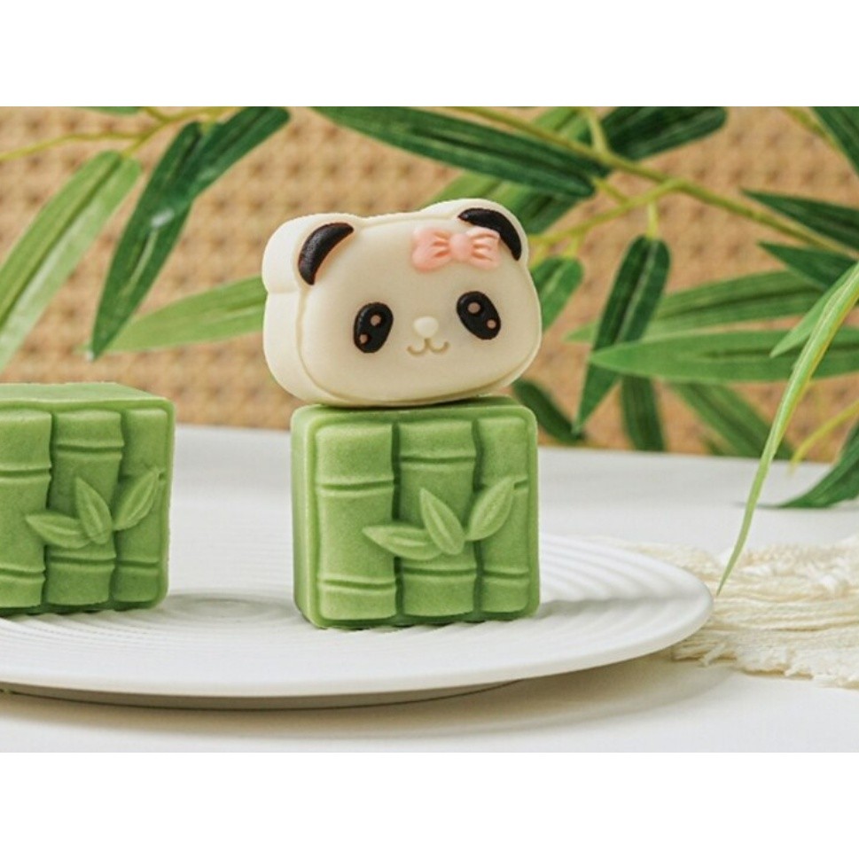 30g/50g Panda/Bamboo Shortbreads Press Mold Cookie Stamps Chinese Mid-Autumn Moon Cake Makers Decoration Tool熊猫模具(2221L) - Image 2