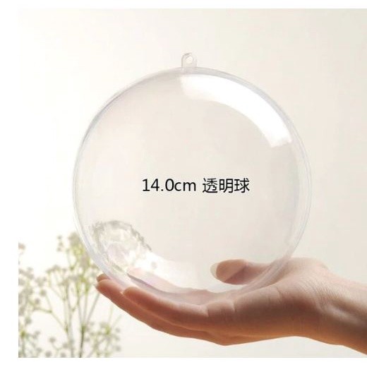 3/4/5/8/10/11/12/14/16/20cm Christmas Tress Ball Transparent Plastic Baubles Christmas Baubles Sphere Fillable (323L) - Image 17