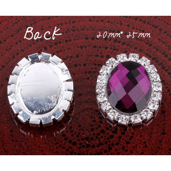 Vintage oval pearl-encrusted rhinestones Glass drill disk drill buckles Manual DIY hair accessories(339L) - Image 3