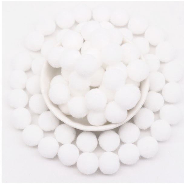 25mm (12pcs/pack) DIY Fluffy Soft Pompom Plush Pom Poms Ball Macaron Pompones Handmade Sewing Craft Kids Toy (2135L) - Image 9