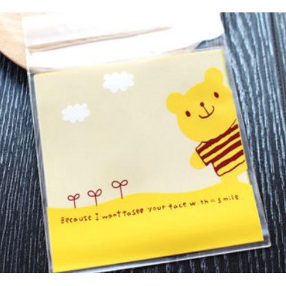 100pcs 10x10cm Cute Cartoon Gifts Bags Cookie Packaging Self-adhesive Plastic Bags For Biscuits Candy Food(164L) - Image 9