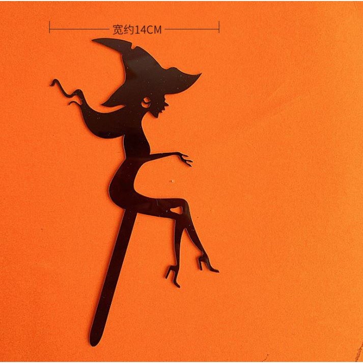 Creative Cake Decoration Acrylic Happy Halloween Cake Toppers Spider Pumpkin Witch Scray Cupcake Toppers Halloween(979L) - Image 6
